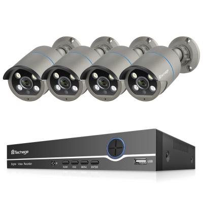 中国 NIGHT VISION Full Color Night Vision 8 Channel Bullet Camera System 3mp PoE Security Camera Set 販売のため