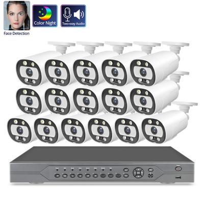 Κίνα Indoor siren security camera system 16ch 5mp hd poe nvr kit 16ch cctv nvr 4k camera system προς πώληση