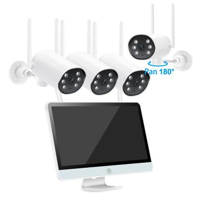 China NIGHT VISION Wireless CCTV Kit with LCD Monitor 3mp wifi camera system kit auto tracking funtion for sale