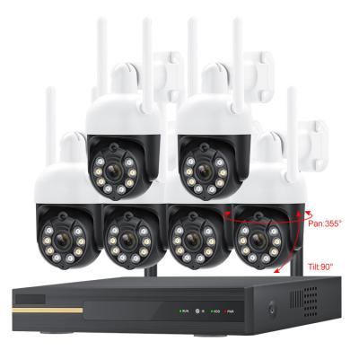 China PAN-TILT Pan Tilt Wifi CCTV Surveillance System 8ch POE Nvr Kit 3MP Ptz Speed ​​Dome IP Camera System for sale