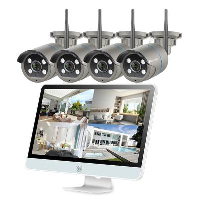 China Techage 3MP HD Wifi Security Camera Siren System 12Inch Monitor NVR Kit Built-in Wireless CCTV Two Way Intercom en venta