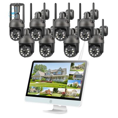 China Techage PAN-TILT Security Camera System 3MP IR PTZ Cameras Wireless Wifi Auto Tracking Outdoor Kit Te koop