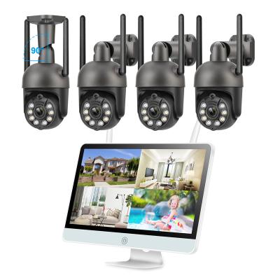 중국 PAN-TILT PTZ Wifi Camera 3MP 8Ch LCD NVR Auto Human Path Outdoor Wireless Security System 판매용