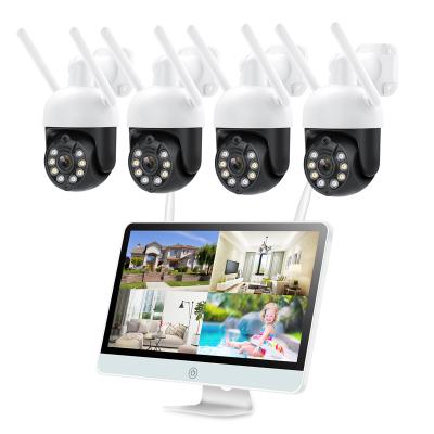 China PAN-TILT 12Inch DIY LCD Monitor Wifi PTZ Kit Camera Outdoor Wireless System 3Mp Support Two Way Audio for sale