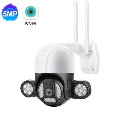 China NIGHT VISION 5MP PTZ Wifi Camera With Outdoor IR Spotlights Rotate 30M Night Vision Wireless Security Camera for sale