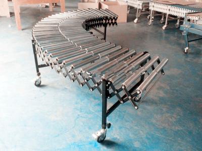 China Flexible Extendable Roller Conveyorsystems , Portable Single Ss Roller Conveyor for sale