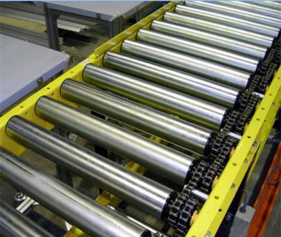 China Aluminum Shipping Roller Conveyor , Chain Belt Empty Carton Handling Conveyor for sale