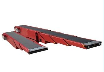 China Stainless Steel Material Handling Conveyors System , Carton Rubber Telescopic Belt Conveyor for sale