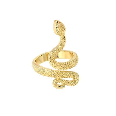 China Yiwu Xixi European punk style romantic and American retro personality commercial exaggerated snake opening small crowd ring for sale