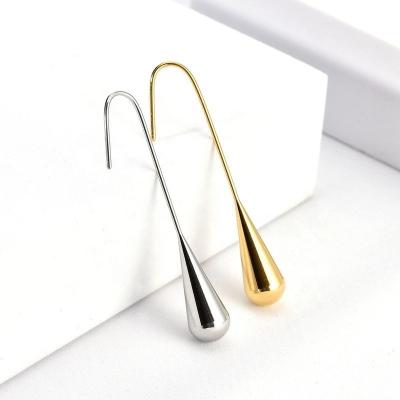 China Yiwu Xixi Quality Irregular Titanium Steel Earrings Retro Water Drop Cute Commercial French Advanced Simple Literature Cute Sense Wholesale for sale