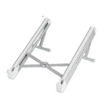 China Ergonomic Notebook Adjustable Portable Aluminum Desk Mount For 11 To 17.3 Laptop Silver Stand for sale