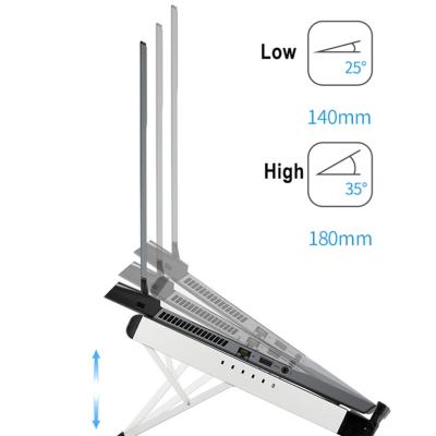 China Home Office Adjustable Aluminum Bracket Computer Aide Foldable Laptop Stand For Office for sale