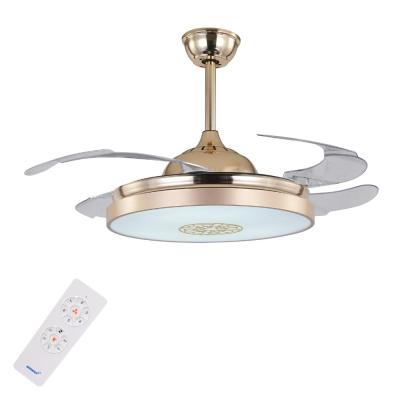 China Hotel New Arrival Simple Modern Factory Price Ceiling Fan With Hidden Blades for sale