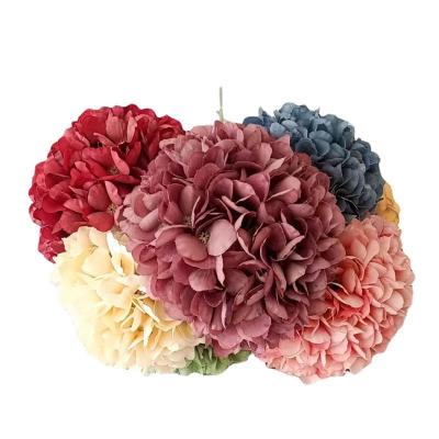 China New style simple oil painting silk lollipop simulated flowers hydrangeas wedding decoration home selection flower for sale