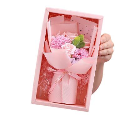 China Creative Silk Gifts for Teachers' Day Simulated Rose Soap Flower Gift Box for Teachers and Friends Christmas Bouquet for sale