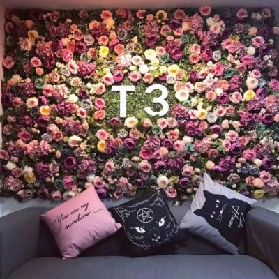 China Eco-friendly Wedding Decoration Rose Greenery Roll Up Flowers Panels Flower Wall for sale