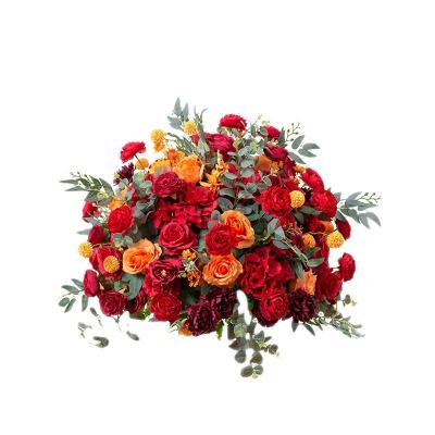 China Eco-friendly stage bouquet wedding flower ball frame layout road flower window exhibition hall table decoration geometric flower ball for sale