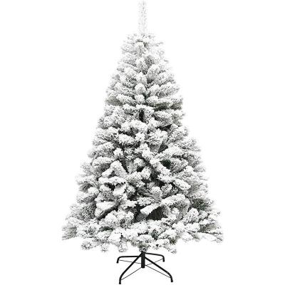 China 2022 Handwork Amazon Explosive Christmas Encrypted High End Mall Hotel Family Christmas Tree Artificial Snowflake Flocking Christmas Tree for sale