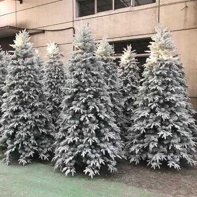 China Wholesale PVC and PE Home Artificial Christmas Tree Christmas Snow Decoration Handwork Christmas Tree with Snow for sale