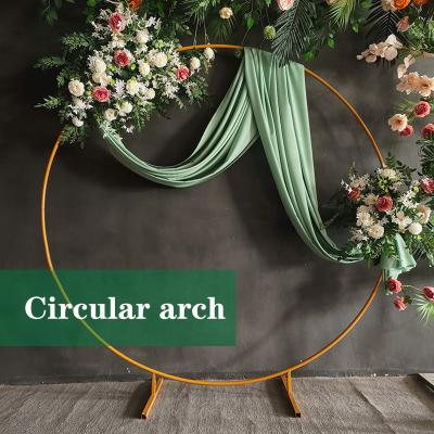 China Durable Folding Metal Circle Arch Wedding Outdoor Stents Flower Stand Garden Arch Garden Arch for sale