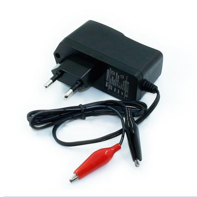 China Toys Efficiency 12V 1A 14.4V Lead Acid 7AH Battery Charger Crocodile Clip US EU Standard for sale