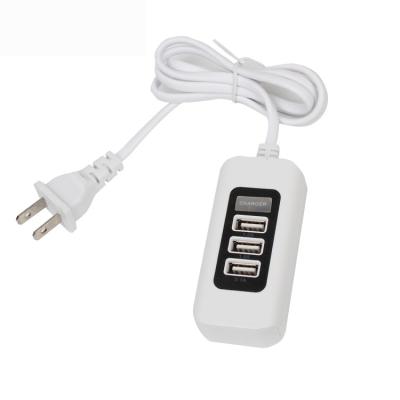 China Residential / Multipurpose Shenzhen 3 USB 5V 2A Charger Power Strip With Signal For Cheap Price for sale