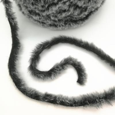 China Super Soft 100% Polyester Yarns Hand Make Hand Knit Fur Yarn Fancy Yarn For Covering Scarf Hat for sale