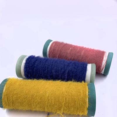 China Super Soft Good Price 100% Polyester Mink Hair Yarn Fancy Feather Yarn For Knitting for sale