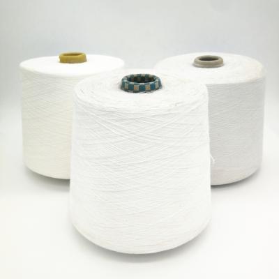 China Anti-bacteria Virgin Polyester Yarn 100% Polyester Spun Yarn Raw White In China Use For Knitting And Weaving 10S, 16S, 21S, 32S for sale