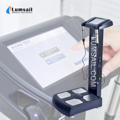 China Segmented Analysis On Arms / Legs Digital Scale With Printer Height Measure BMI Weight Machine With Height Scale For Human Body Composition Analyzer for sale