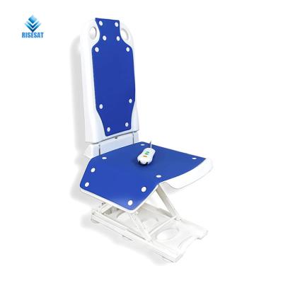 China Collapsible Electric Bath Lift Chair 6 Bottom Non-Slip Suction Cups Bearing Weight 300lbs 140KG Max. for sale