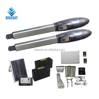 China Modern wifi 330K solar swing gate motor automatic swing gate opener Risesat RS-G01 for sale