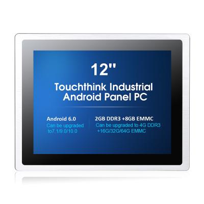 China Aluminum Alloy Enclosure Touchthink Fast Delivery Shenzhen Waterproof 12 Inch Embedded Touch Panel Industrial Android PC With RFID Reader for sale