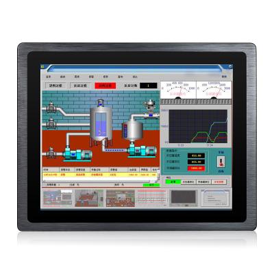 China Industrial Application Touchthink 19 inch OEM multi-touch screen hmi flat capacitive lcd industrial monitors for sale