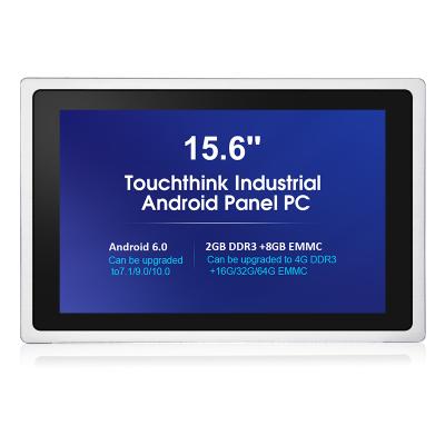 China Aluminum Alloy Enclosure Touchthink Android Linux 15.6 Inch All In One PC Touch Screen Industrial Panel Waterproof Mini PC IP65 Panel PC for sale