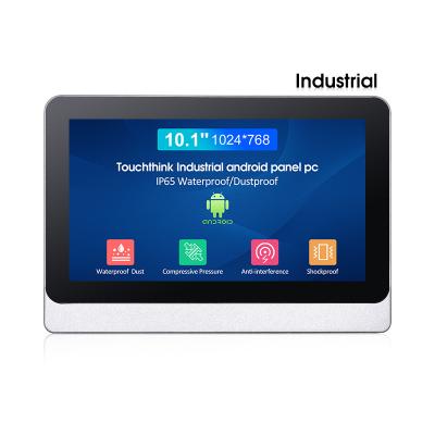 China Touchthink 10.1 Inch Front IP65 Waterproof Dustproof Wall Mount Panel Android Industrial PC For Self Service Car Wash Stations 10.1 Inch for sale