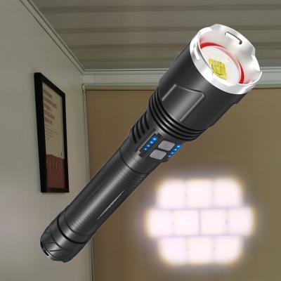 China Input and Output Most Professional Portable Aluminum Led High Power Torch Usb Rechargeable Flashlights Waterproof for sale