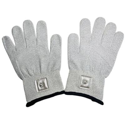 China Other Conductive Electrode Gloves Silver Fiber Massage Electrode Gloves For Physiotherapy for sale