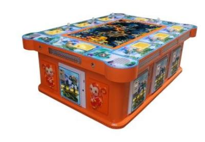 China Commercial Arcade Fishing Game Machine , Dragon Vs Tiger Vs Leopard Fish Hunting Machine for sale