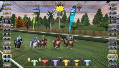 China Amusement Horse Racing Game Machine 250W , Adults Virtual Horse Jumping Games for sale