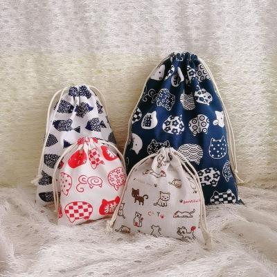 China 100% Cotton Canvas Drawstring Bag Custom Printed Folding LOGO Muslin Bags for sale