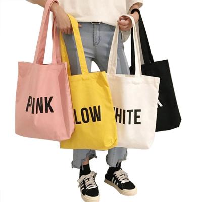 China White Customized Eco-friendly Logo Printed Eco Friendly Colorful Shopping Tote Canvas Bags for sale