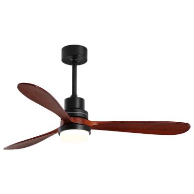 China Energy Home Decorative Cooling Modern Wooden Mount Control Ceiling Light Fan Portable Light for sale