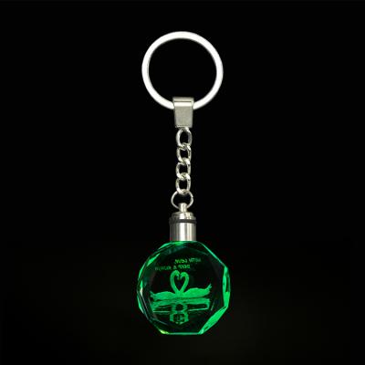 China Custom Crystal Key Chain Key Chains Key Chains LED Crystals Healing Stones Keychain Holiday Gift Decoration Souvenir Gift for sale