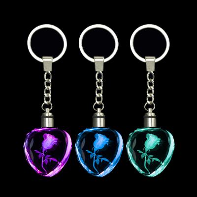 China Souvenir Gift Decoration 2021 Fashion Mounted Healing Custom Stones Pattern Heart Key Chain Logo Crystal Key Chain for sale