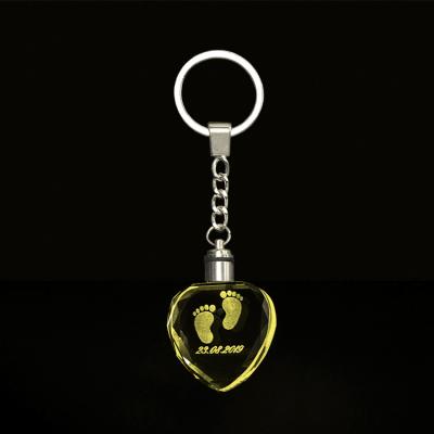 China Modern Wholesale Crystal Engravable Crystal Pattern K9 Heart White Key Chain Factory Key Chain for sale