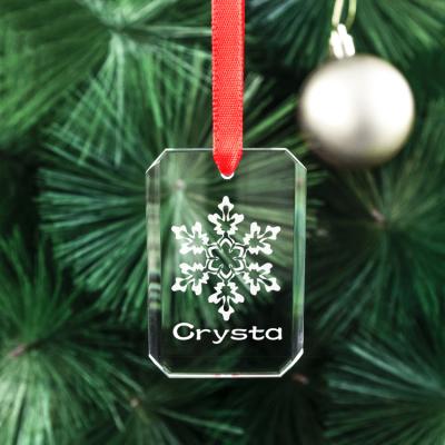 China Custom Made Popular High Quality Christmas Hanging Europe Wholesale K9 Ornament Crystal Ornaments for sale