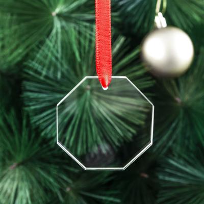 China High Quality Europe White Engraved K9 Crystal Hanging Ornaments Crystal Christmas Gifts for sale