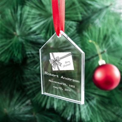 China Hot Selling Custom Crystal Hanging Ornament Christmas K9 Glass Christmas Ornaments From Europe for sale