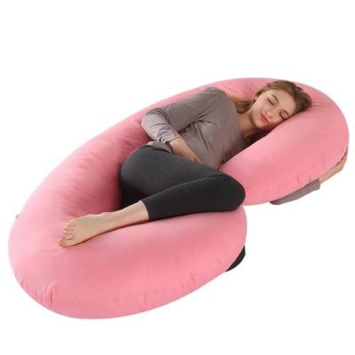 China Nondisposable Cool Breathable C Shaped Full Body Pregnancy Pillow For Maternity With Tank Top Cover for sale